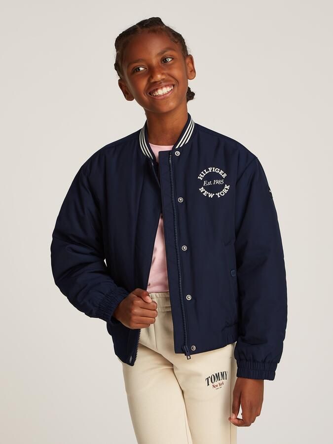 Tommy Hilfiger Bomberjack VARSITY SATEEN BOMBER met logoprint op borsthoogte - Foto 4