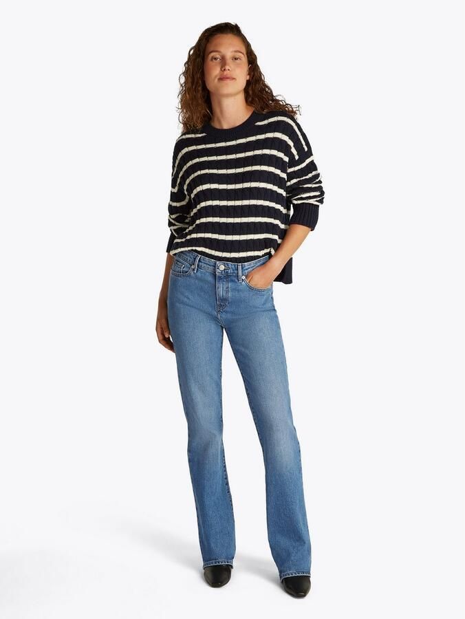Tommy Hilfiger Bootcut jeans BOOTCUT REGULAR WAIST gemiddelde normale taillehoogte met persplooien met studs - Foto 5