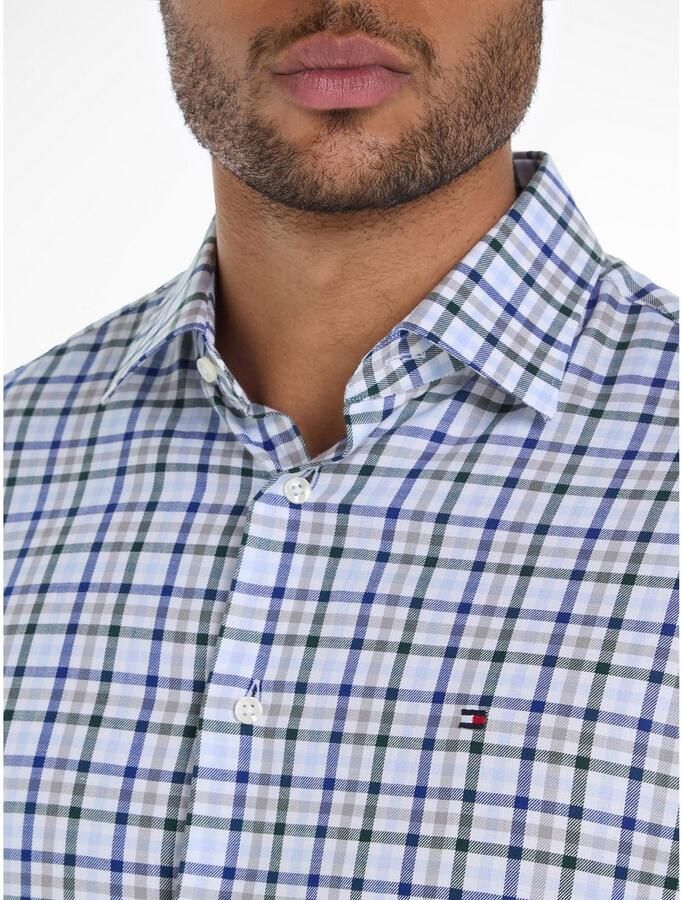 Tommy Hilfiger Slim fit zakelijk overhemd met kentkraag model 'John'