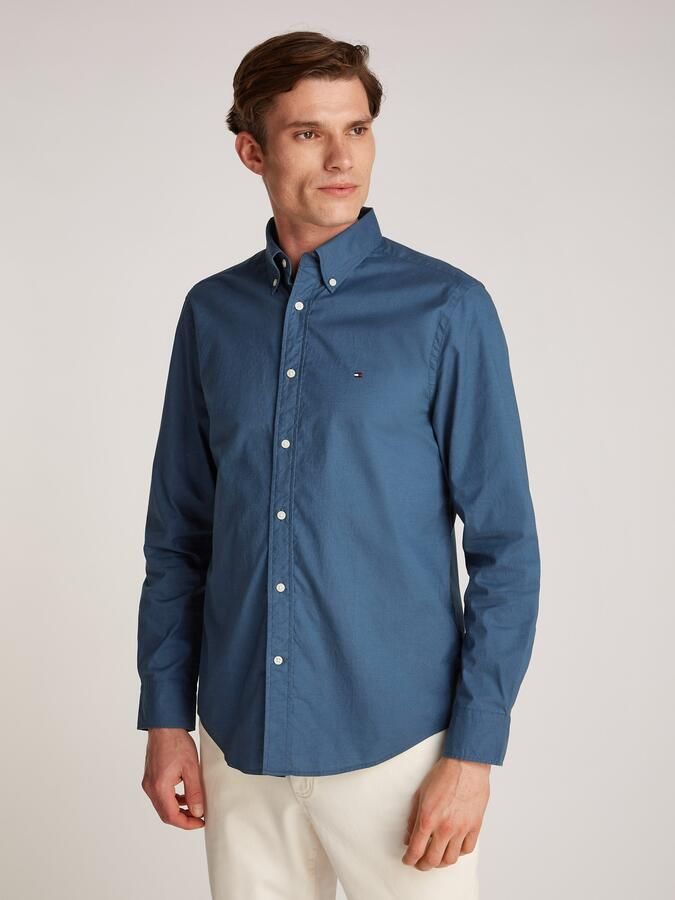 Tommy Hilfiger Businessoverhemd FLEX POPLIN SOLID RF SHIRT met button-down en rugplooi - Foto 10