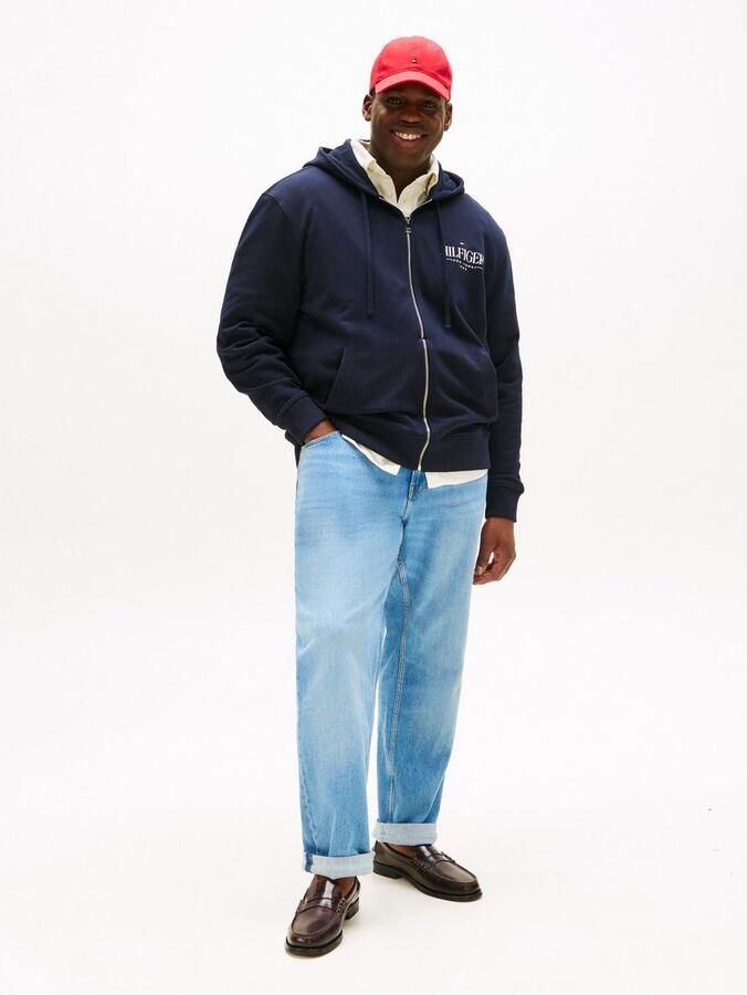 Tommy Hilfiger Capuchonsweatvest BT-HILFIGER STACKED HOODED ZIP-B