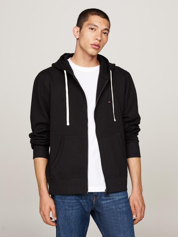 TOMMY HILFIGER Heren Truien & Vesten Essential Fleece Zip Through Zwart - Foto 5