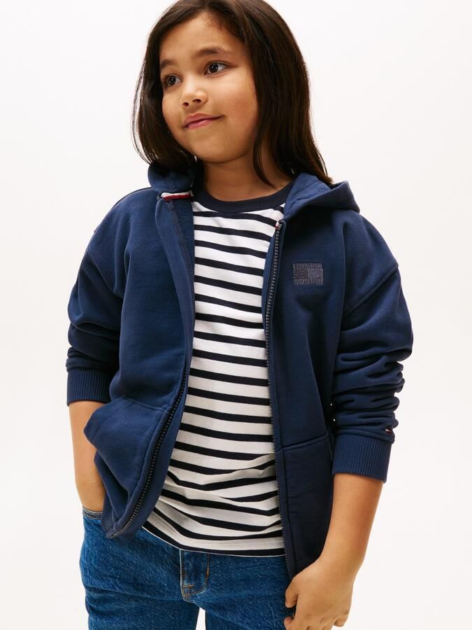 Tommy Hilfiger Capuchonsweatvest TONAL FLAG EMB ZIP HOODIE voor kinderen tot 16 jaar met capuchon - Foto 6