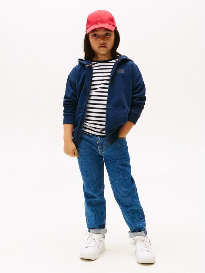 Tommy Hilfiger Capuchonsweatvest TONAL FLAG EMB ZIP HOODIE voor kinderen tot 16 jaar met capuchon - Foto 4