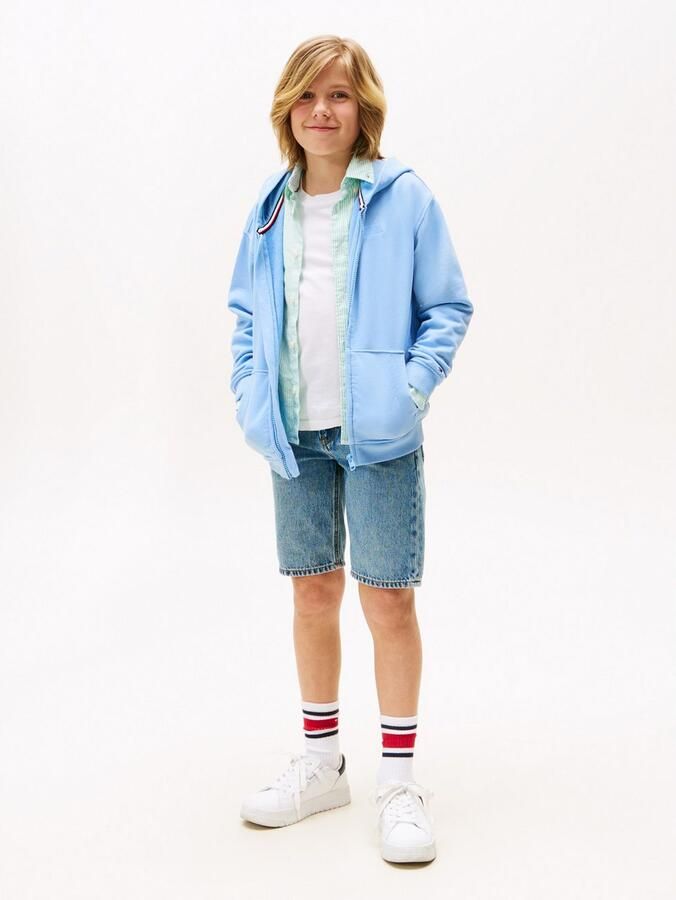 Tommy Hilfiger Capuchonsweatvest TONAL FLAG EMB ZIP HOODIE voor kinderen tot 16 jaar met capuchon - Foto 5