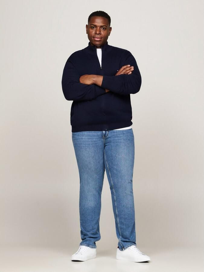 Tommy Hilfiger Donkerblauwe Katoenen Vest met Rits Blue Heren - Foto 2