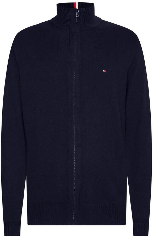 Tommy Hilfiger Donkerblauwe Katoenen Vest met Rits Blue Heren - Foto 4