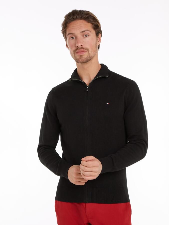 Tommy Hilfiger Klassieke Cardigan met Rits Cashmere Mix Black Heren - Foto 10