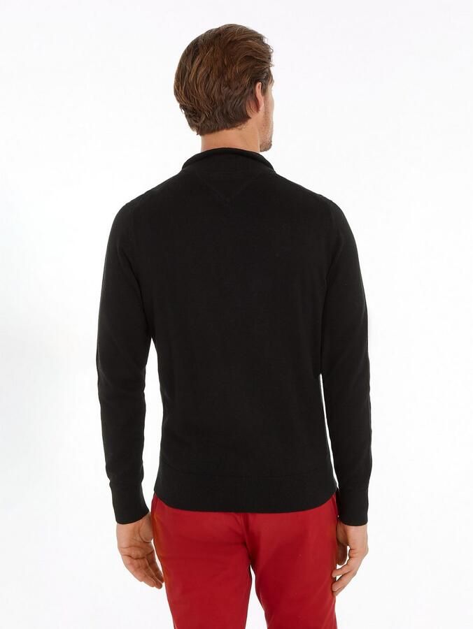 Tommy Hilfiger Klassieke Cardigan met Rits Cashmere Mix Black Heren - Foto 7