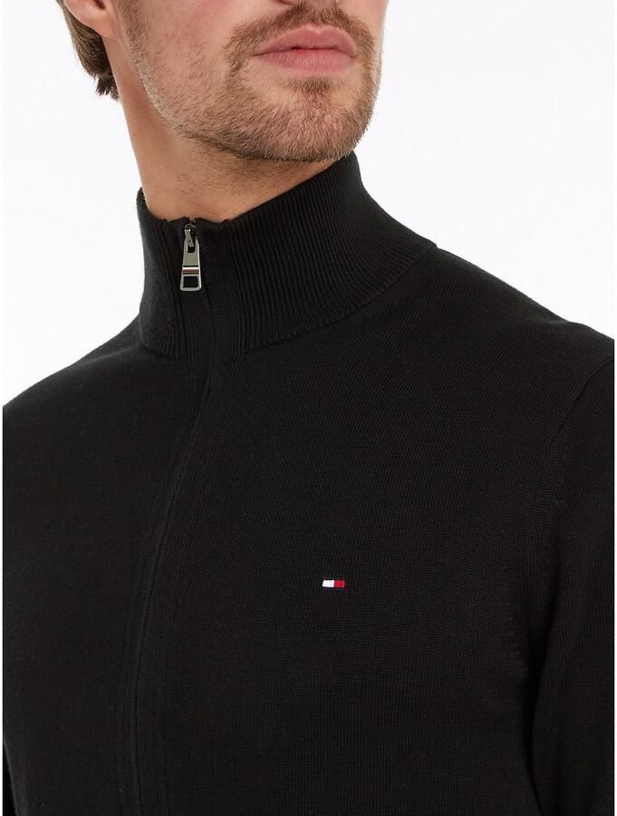 Tommy Hilfiger Klassieke Cardigan met Rits Cashmere Mix Black Heren - Foto 4