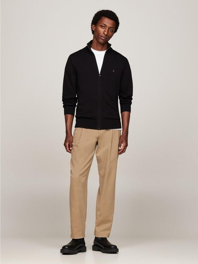 Tommy Hilfiger Klassieke Cardigan met Rits Cashmere Mix Black Heren - Foto 8