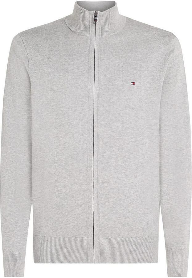 Tommy Hilfiger Hoge hals Rits Trui in Licht Grijs Heather Gray Heren - Foto 7