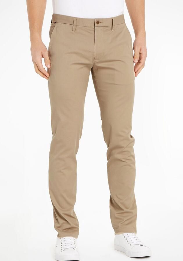 Tommy Hilfiger slim straight fit chino CORE BLEECKER 1985 met katoen batique khaki - Foto 8