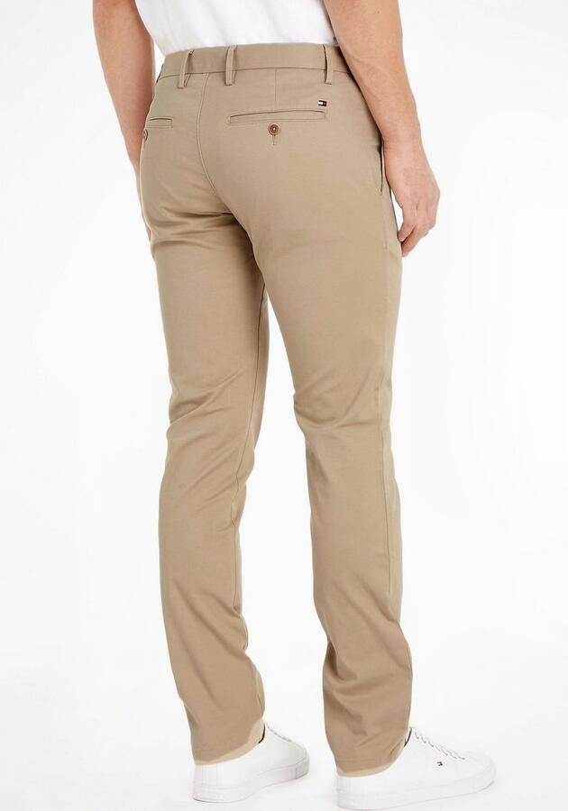 Tommy Hilfiger slim straight fit chino CORE BLEECKER 1985 met katoen batique khaki - Foto 4