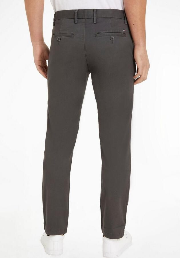 Tommy Hilfiger slim straight fit chino CORE BLEECKER 1985 met katoen dark ash - Foto 4