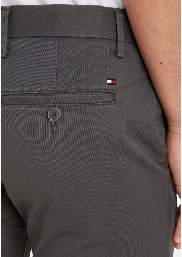 Tommy Hilfiger slim straight fit chino CORE BLEECKER 1985 met katoen dark ash - Foto 3