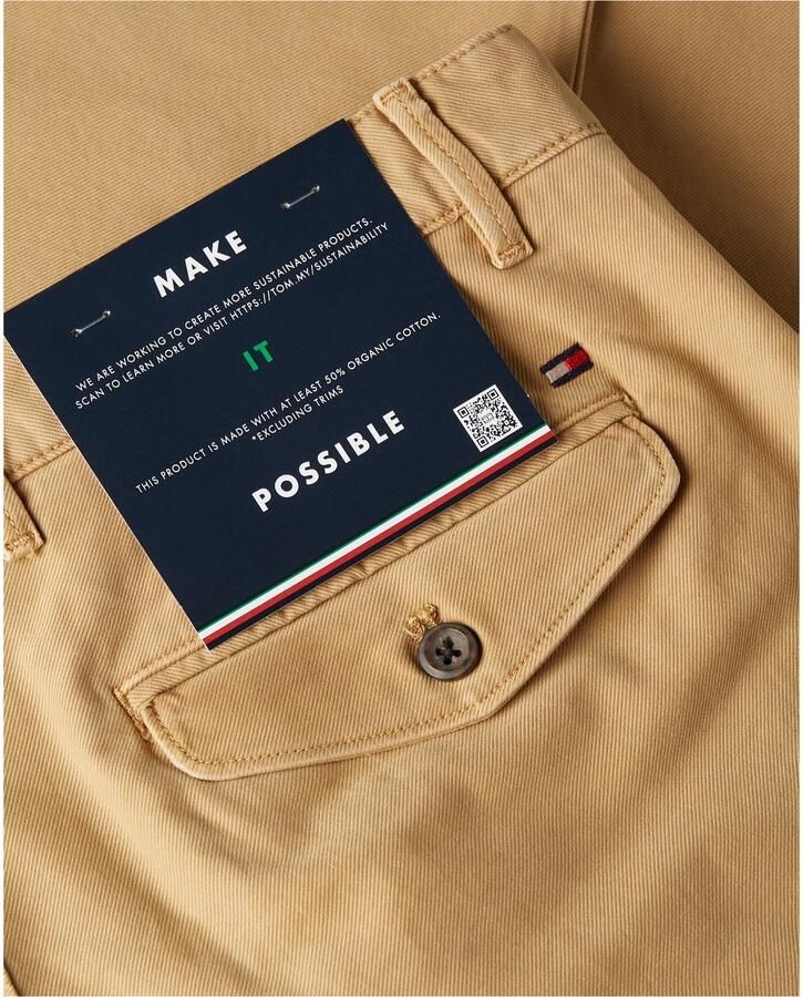 Tommy Hilfiger Chino CHELSEA GABARDINE GMD met logo borduursel op de achterzak