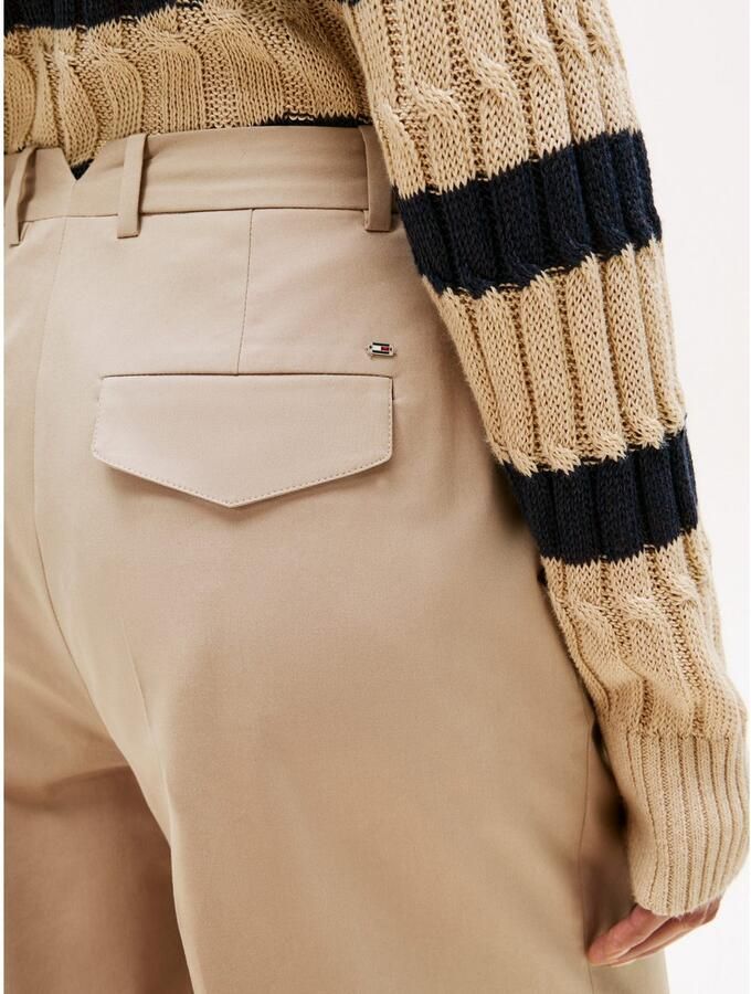 Tommy Hilfiger Wijde broek van een mix van katoen en lyocell - Foto 1