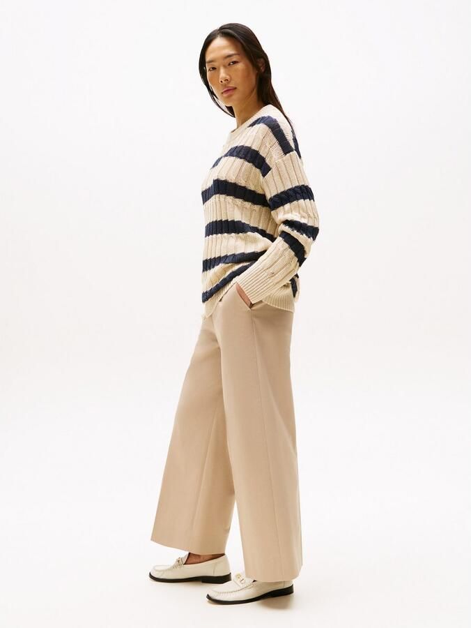 Tommy Hilfiger Wijde broek van een mix van katoen en lyocell - Foto 4