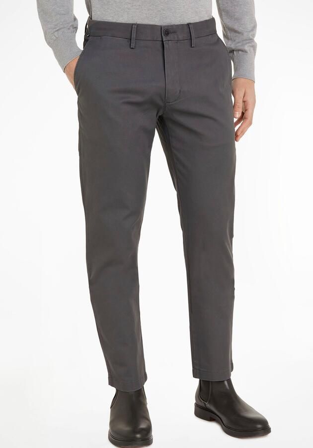 Tommy Hilfiger straight fit chino CORE DENTON 1985 met katoen dark ash - Foto 6