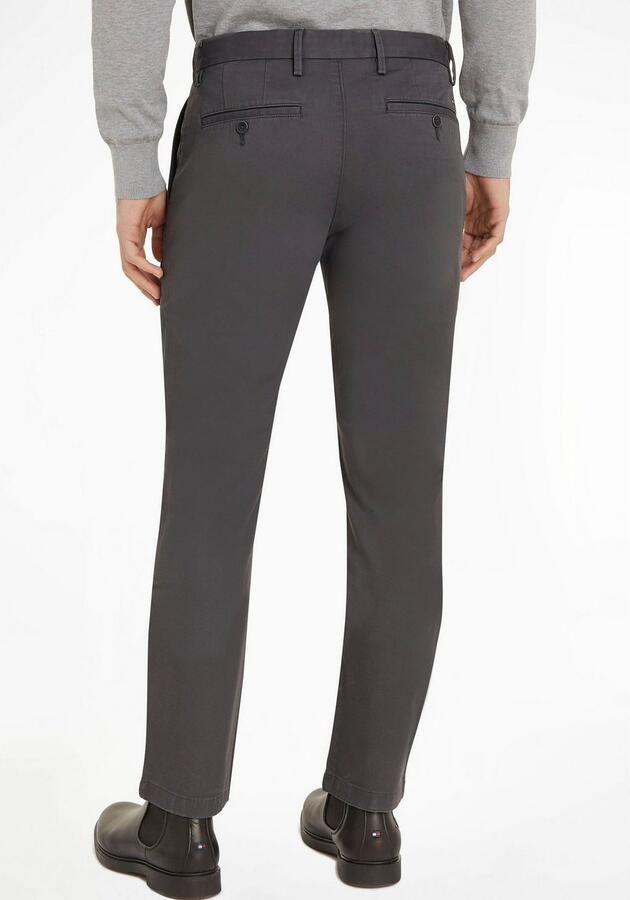 Tommy Hilfiger straight fit chino CORE DENTON 1985 met katoen dark ash - Foto 4