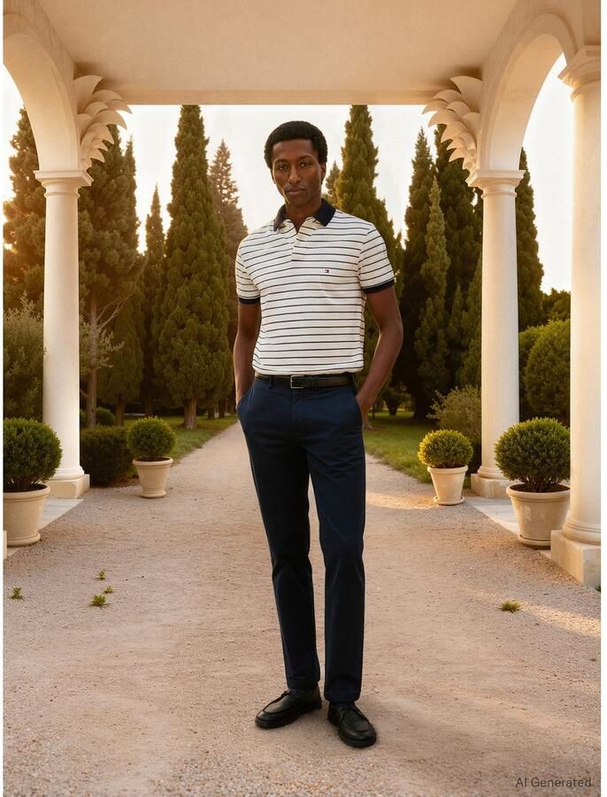 Tommy Hilfiger straight fit chino CORE DENTON 1985 met katoen batique khaki - Foto 6
