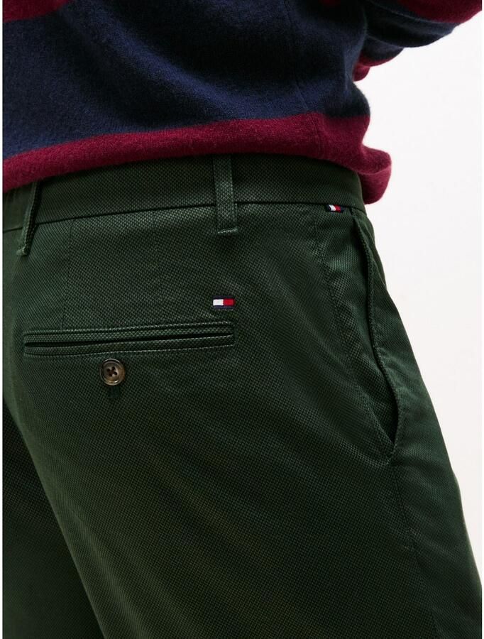 Tommy Hilfiger Chino DENTON PRINTED STRU Straight Leg Fit katoenstretch met structuur