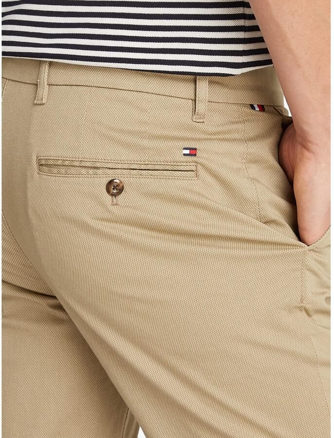 Tommy Hilfiger Straight leg chino met structuurmotief model 'DENTON'