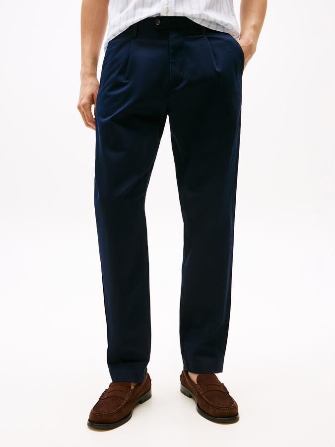 Tommy Hilfiger Chino HARLEM CHINO SATIN Relaxed fit plooibroek - Foto 4