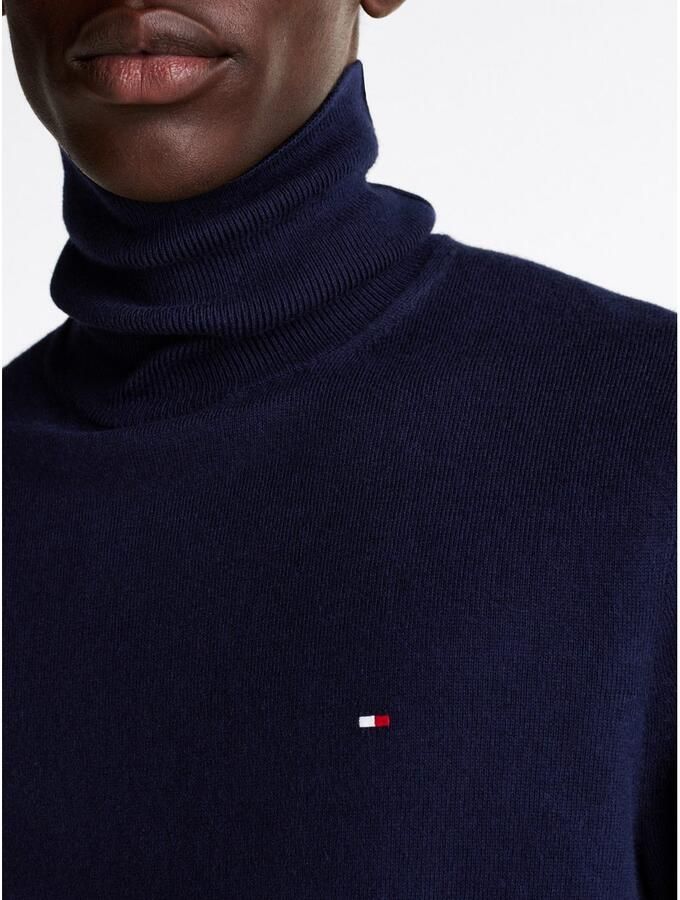 TOMMY HILFIGER Heren Truien & Vesten Pima Org Ctn Cashmere Roll Neck Donkerblauw - Foto 7