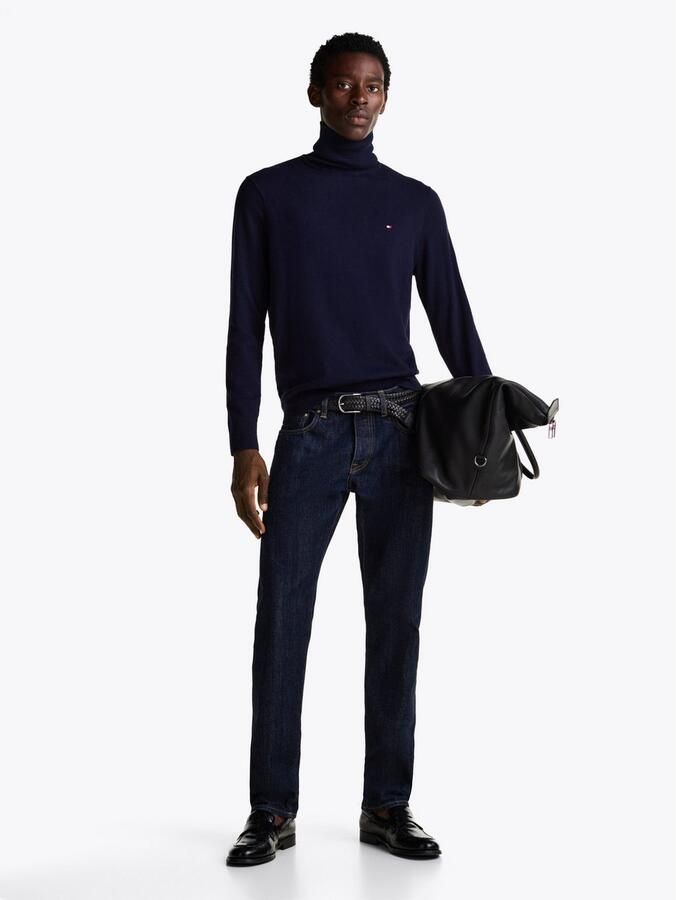 TOMMY HILFIGER Heren Truien & Vesten Pima Org Ctn Cashmere Roll Neck Donkerblauw - Foto 10