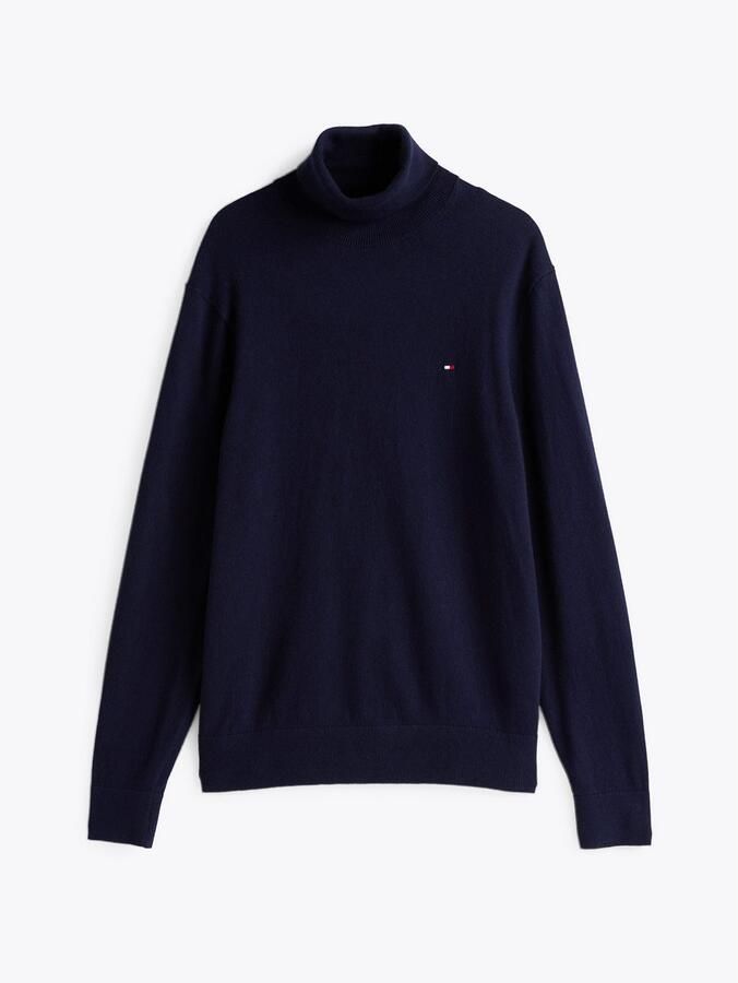 TOMMY HILFIGER Heren Truien & Vesten Pima Org Ctn Cashmere Roll Neck Donkerblauw - Foto 11