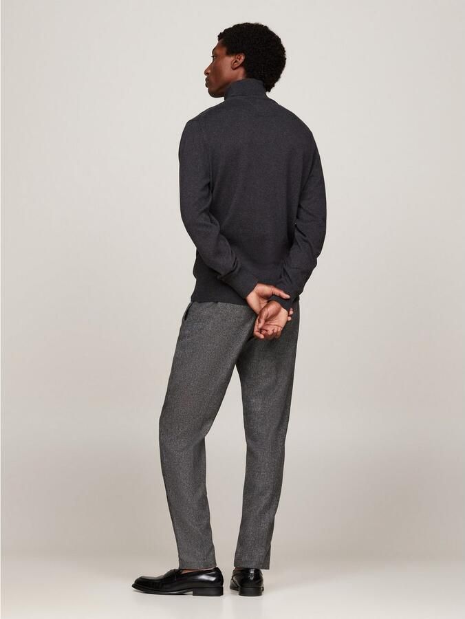 TOMMY HILFIGER Heren Truien & Vesten Pima Org Ctn Cashmere Roll Neck Donkergrijs - Foto 5