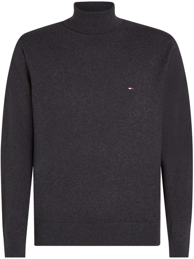 TOMMY HILFIGER Heren Truien & Vesten Pima Org Ctn Cashmere Roll Neck Donkergrijs - Foto 8
