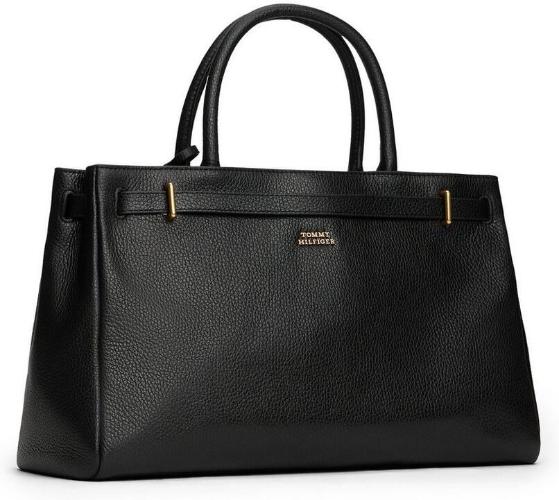 Tommy Hilfiger Draagtas AMERICAN ICON TOTE LEATHER dames handtas schoudertas met th-slot-sierstuk - Foto 4
