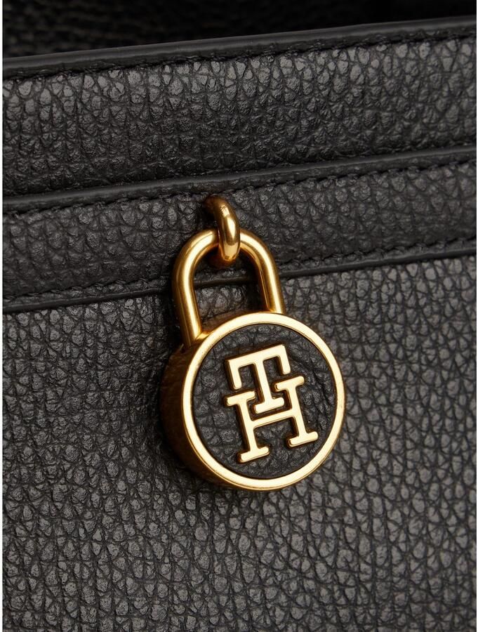 Tommy Hilfiger Draagtas AMERICAN ICON TOTE LEATHER dames handtas schoudertas met th-slot-sierstuk - Foto 2