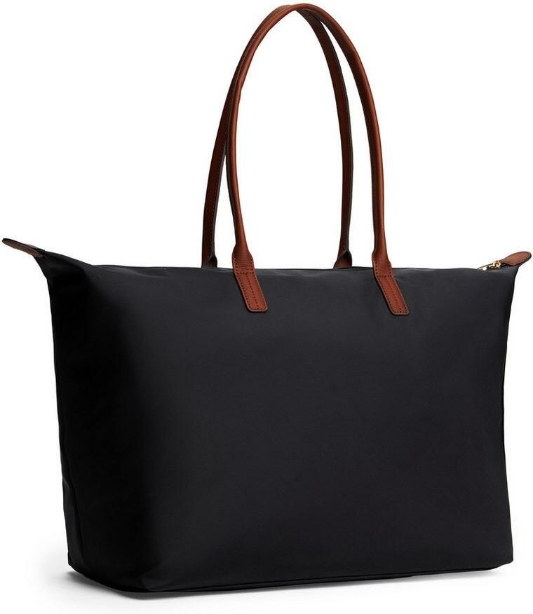 Tommy Hilfiger Draagtas POPETTE MAXI TOTE dames schoudertas met leren draaghandvatten