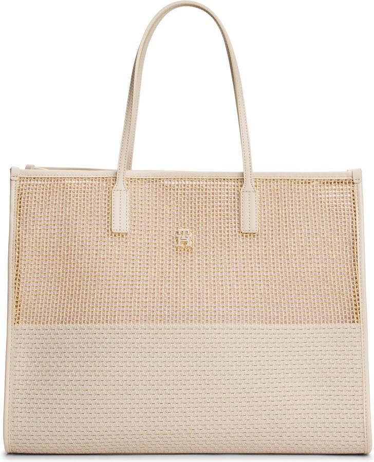 Tommy Hilfiger Draagtas TH CITY SUMMER TOTE WOVEN dames schoudertas met th-logo-embleem - Foto 5