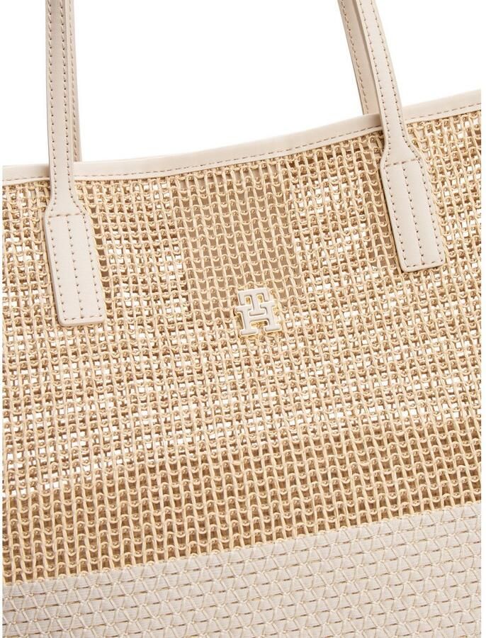 Tommy Hilfiger Draagtas TH CITY SUMMER TOTE WOVEN dames schoudertas met th-logo-embleem - Foto 3