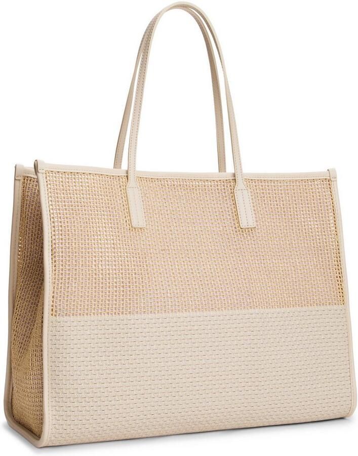 Tommy Hilfiger Draagtas TH CITY SUMMER TOTE WOVEN dames schoudertas met th-logo-embleem