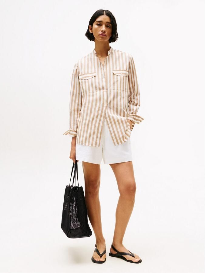 Tommy Hilfiger Draagtas TH CITY SUMMER TOTE WOVEN dames schoudertas met th-logo-embleem - Foto 4