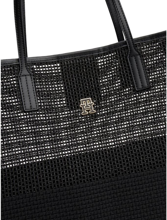 Tommy Hilfiger Draagtas TH CITY SUMMER TOTE WOVEN dames schoudertas met th-logo-embleem - Foto 3
