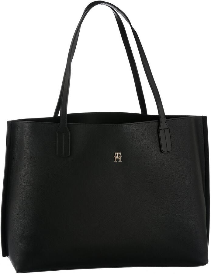 Tommy Hilfiger Draagtas TH DISTINCT TOTE dames schoudertas met klein th-sierstuk (2-delig Uitneembare binnenzak)