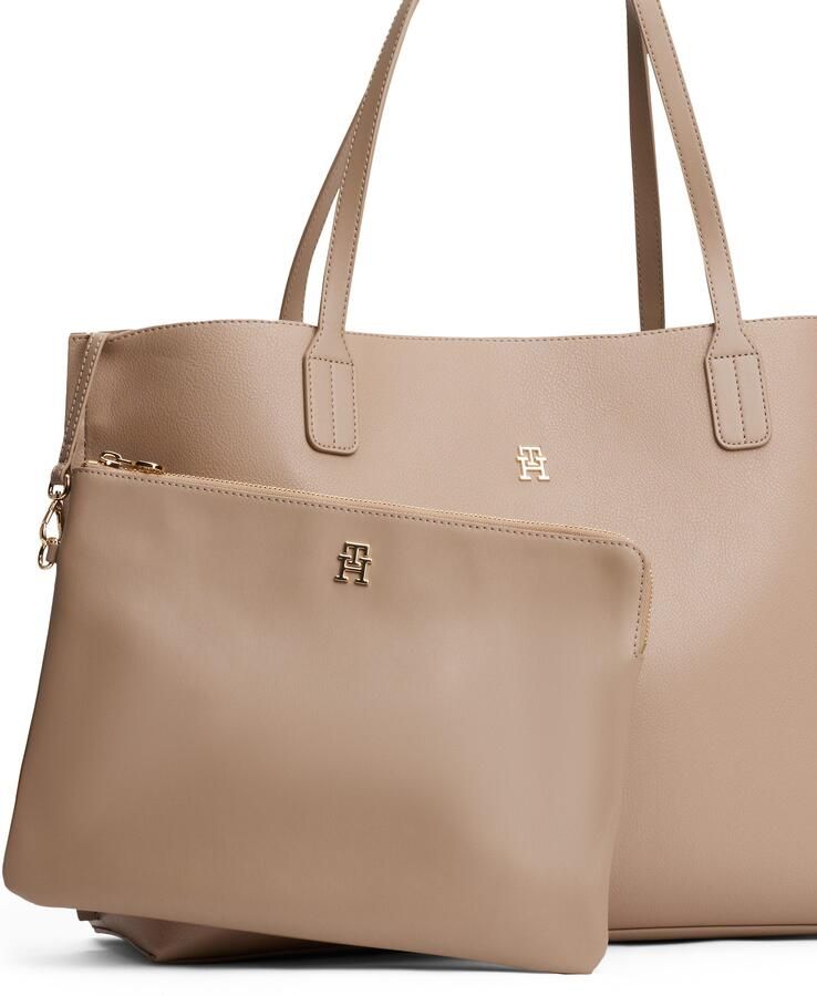 Tommy Hilfiger Draagtas TH DISTINCT TOTE dames schoudertas met klein th-sierstuk (2-delig Uitneembare binnenzak) - Foto 5