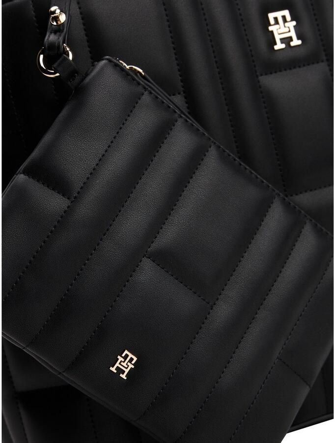 Tommy Hilfiger Draagtas TH FEMININE TOTE Dames Schoudertas met verlengbare Handvat (2-delig Ritsvak aan de buitenkant)