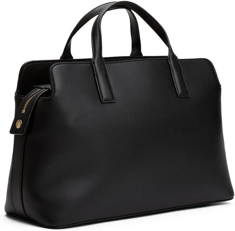Tommy Hilfiger Draagtas TH LOGOTAPE SATCHEL dames schoudertas zakelijke tas met goudkleurig logo - Foto 4
