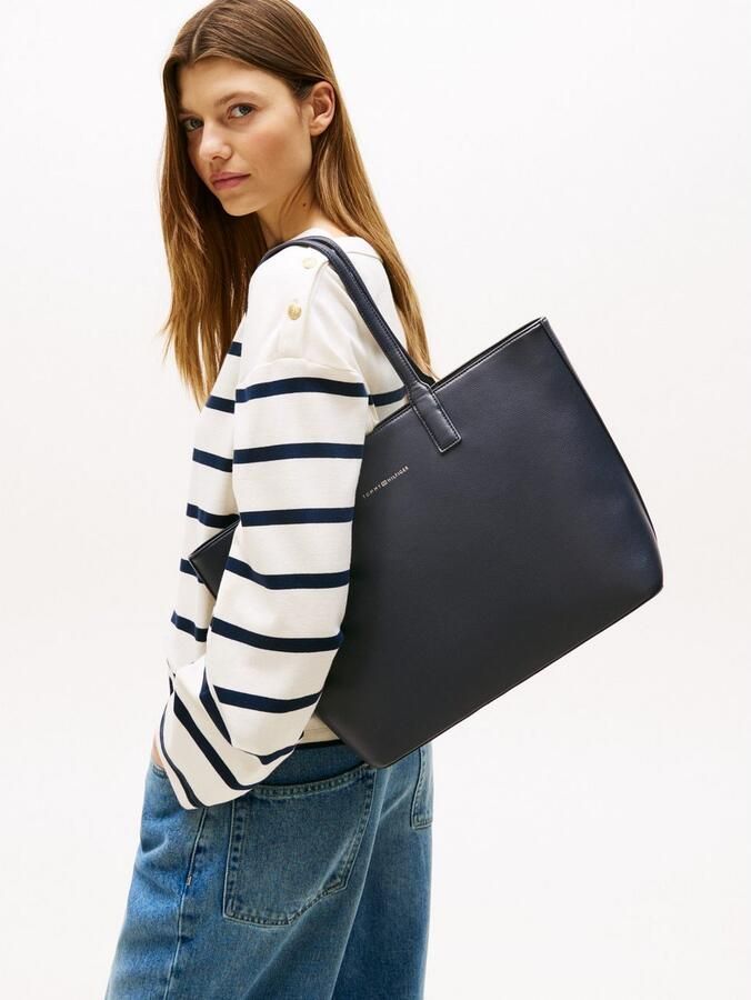 Tommy Hilfiger Draagtas TH LOGOTAPE TOTE dames handtas schoudertas met dubbele draaggreep - Foto 3