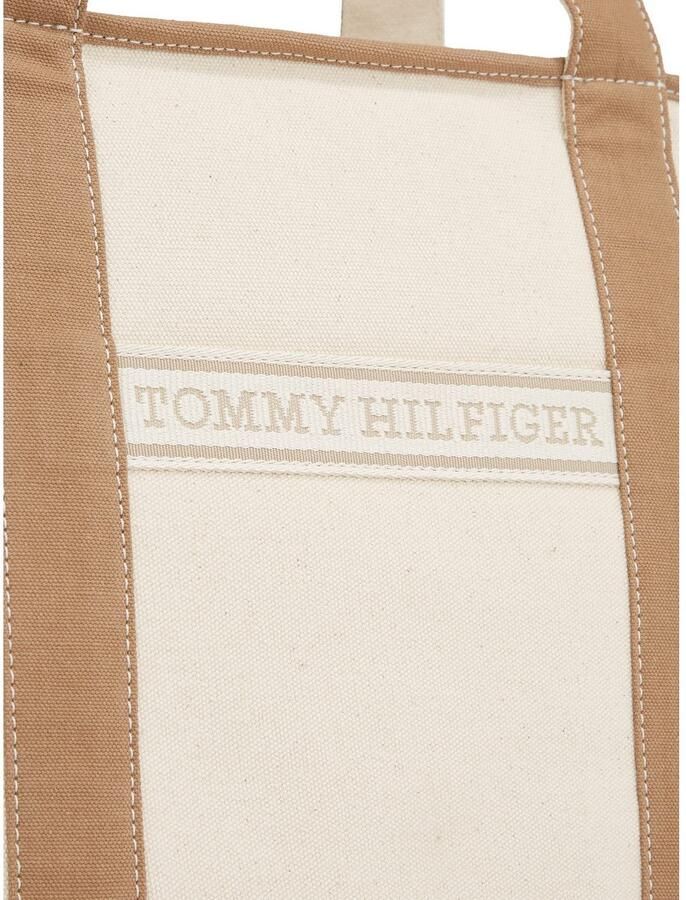 Tommy Hilfiger Draagtas TH SUMMER CANVAS TOTE dames handtas schoudertas strandtas met contrastafwerking - Foto 2