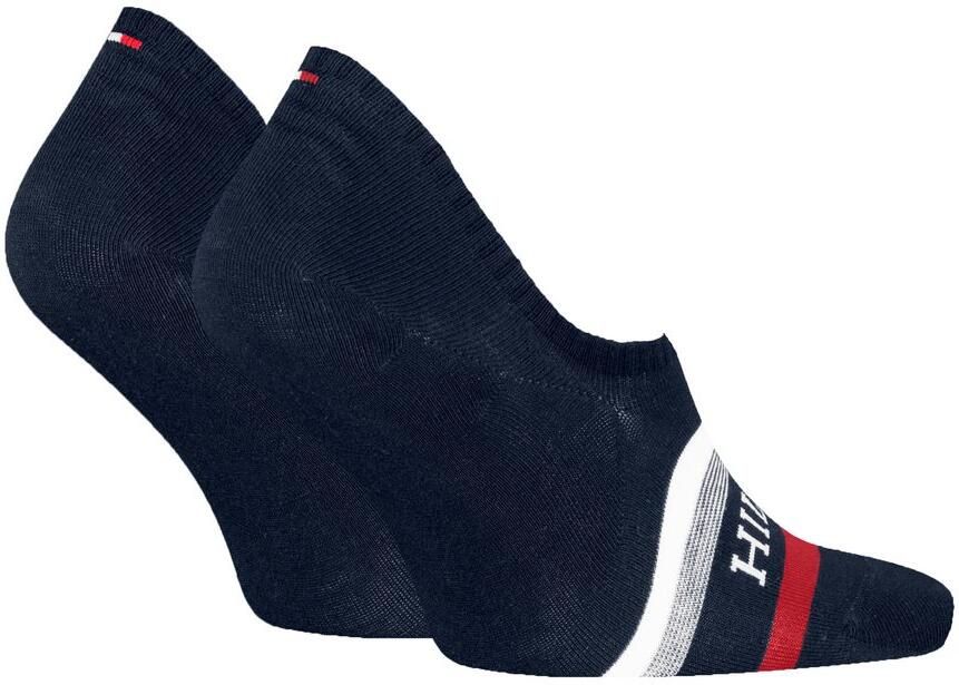 Tommy Hilfiger Kousenvoetjes met elastische ribboordjes in een set van 2 paar