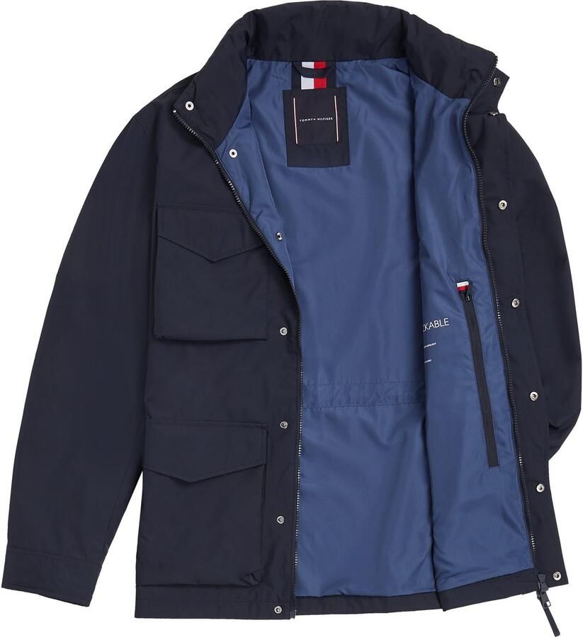 Tommy Hilfiger Field-jacket PACKABLE FIELD JACKET Winterjas outdoorjas Capuchon in de kraag opbergbaar